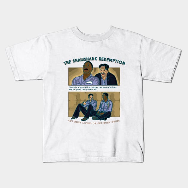 The Shawshank Redemption friendship of Andy and Red Quote Movie Kids T-Shirt by salwithquote